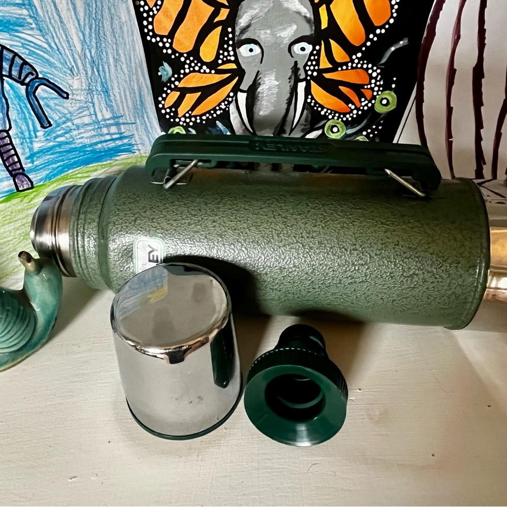 Vintage Original Stanley Aladdin Green Quart Thermos - Picture 8 of 11